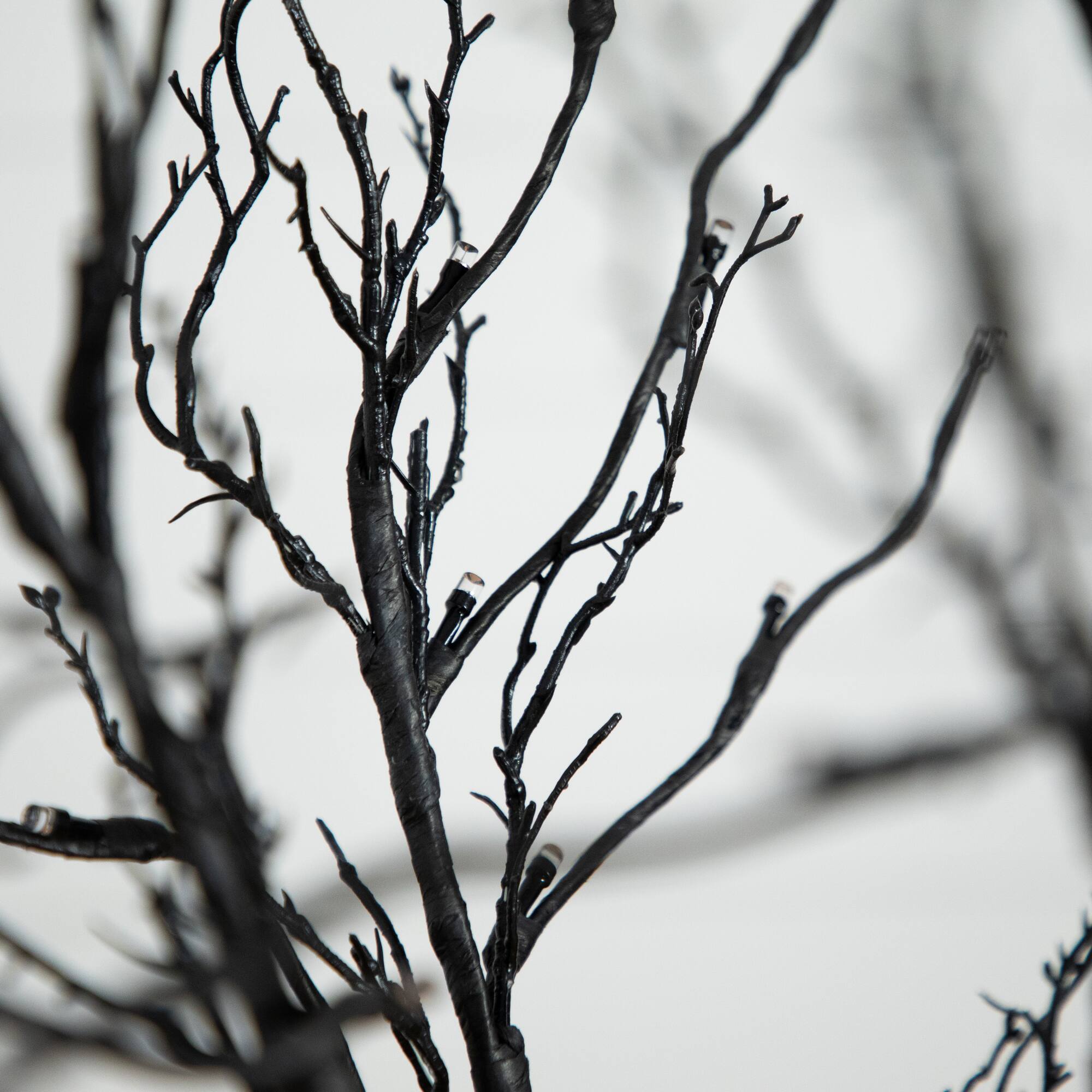 6ft. Pre-Lit LED Black Twig Artificial Halloween Tree